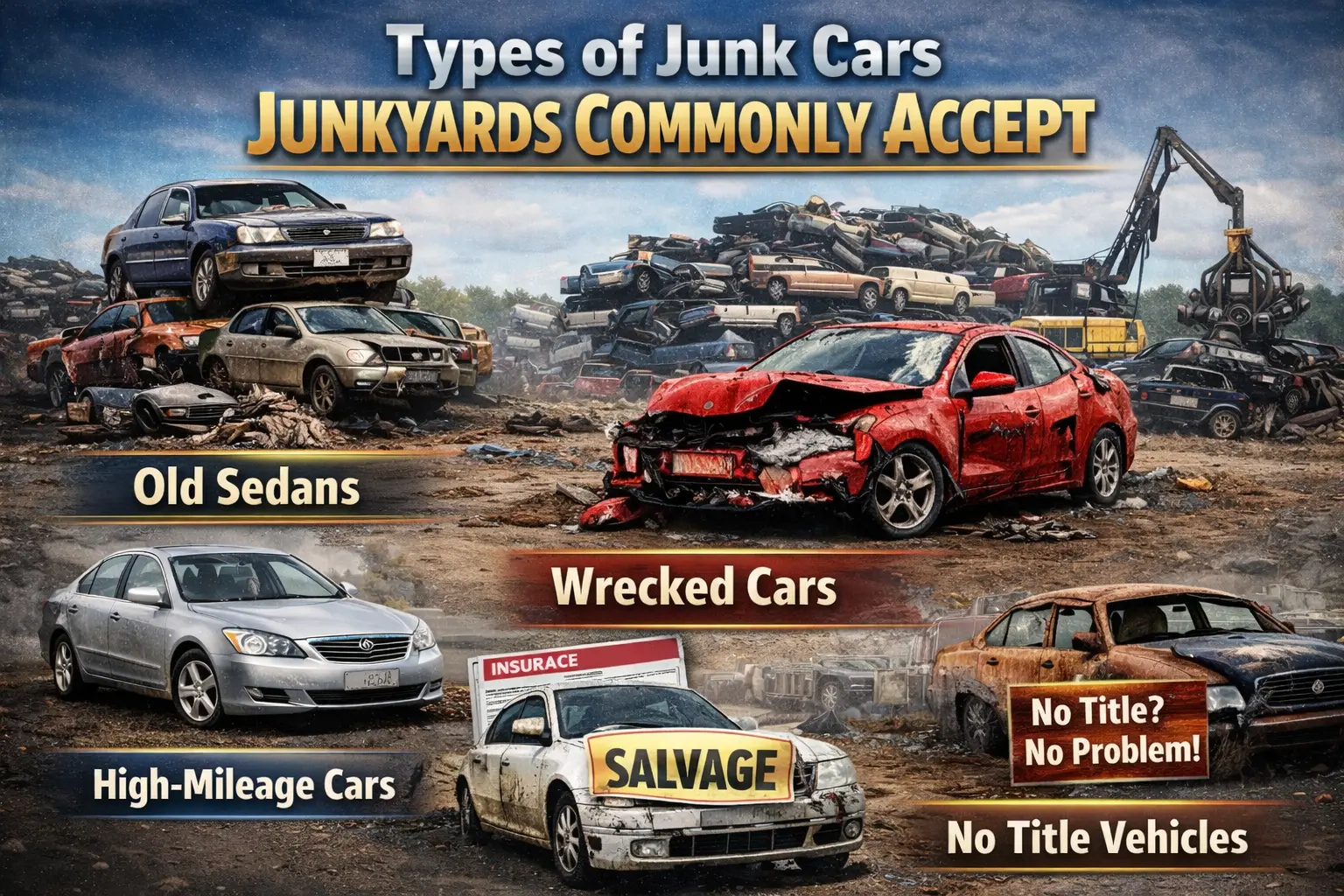 Types of Junk Cars Junkyards Commonly Accept 